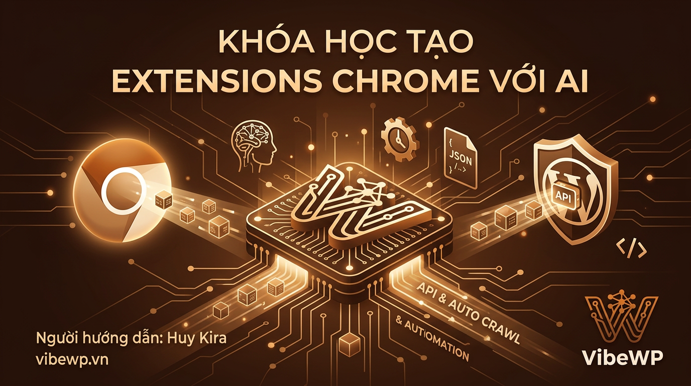 Khóa học tạo Extensions chrome với AI