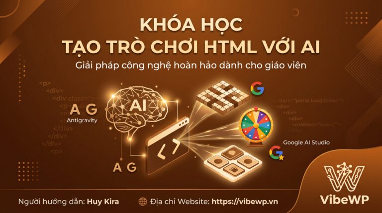 Khóa học tạo trò chơi HTML với AI
