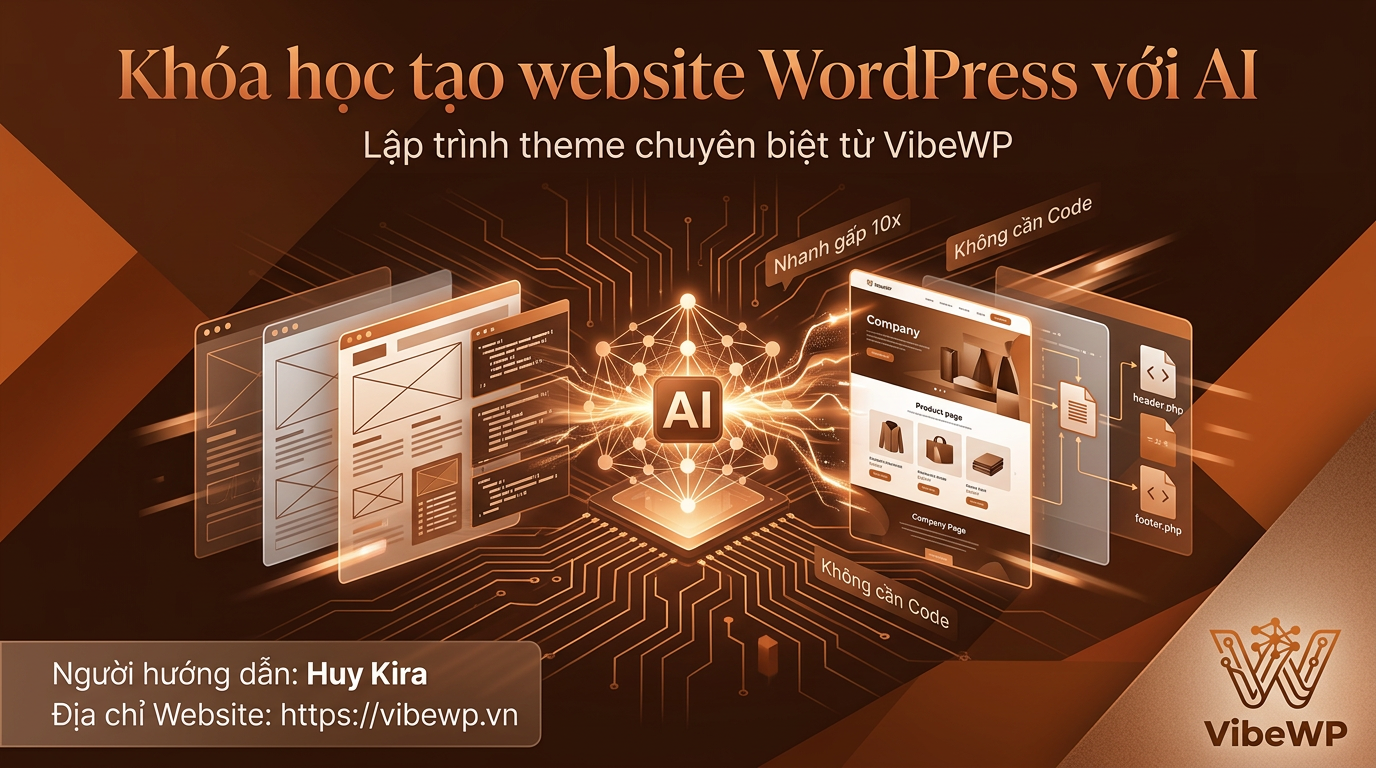 Khóa học tạo website WordPress với AI
