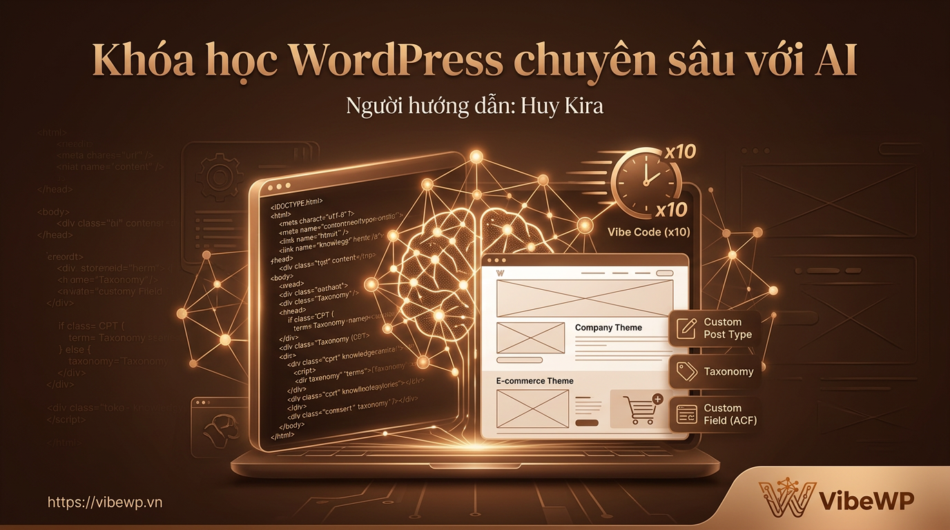 Khóa học WordPress chuyên sâu với AI