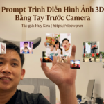 Prompt trình diễn hình ảnh 3D bằng tay trước camera